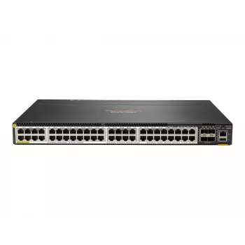 Hewlett Packard Enterprise HPE Aruba 6300M - Switch - L3 - gerido - 48 x 100/1000/2,5G/5G (PoE+) + 4 x 1 Gigabit / 10 Gigabit / 25 Gigabit / 50 Gigabit SFP56 (Uplink / Stacking)