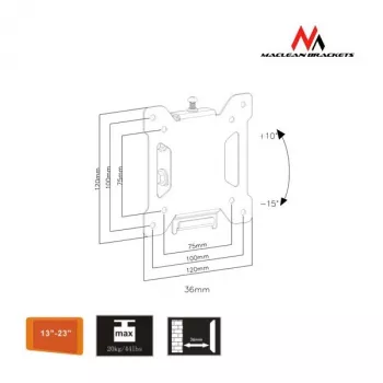 Suporte universal para TV ou monitor MC-596 13-23 VESA 100x100 20kg
