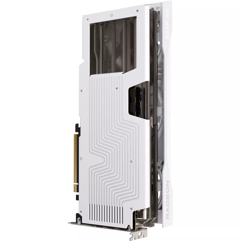 Placa gráfica XFX Radeon RX 9070 XT — 16 GB GDDR6, 256-bit, PCIe x16, 2400 MHz, 3 ventoinhas branco, 325×65 mm