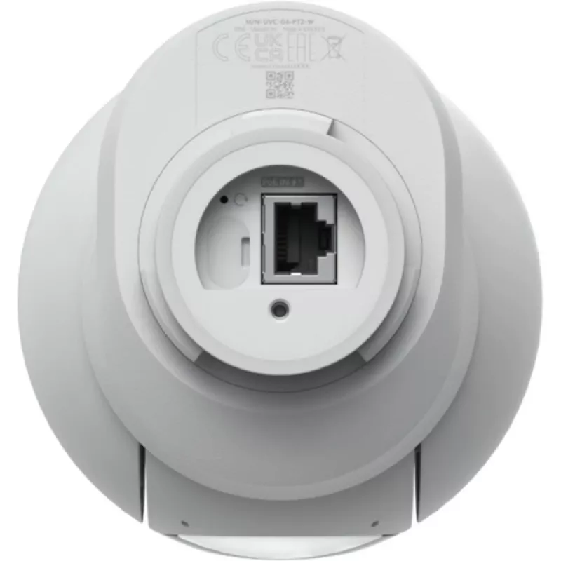 Ubiquiti UniFi G6 PTZ UVC-G6-PTZ-W câmara de segurança IP, 4K 8 MP (3864x2160), lente dupla, zoom híbrido 10x, interior e exterior, IP66, PoE, montagem em teto, parede ou poste, rotação de 350°, branca