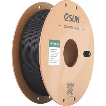 PLA MATTE DUAL 1,75mm preto branco 1kg ESUN 3D FILAMENT (PLA-MTD175B-BW1P1)