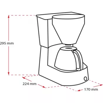 Easy, máquina de café de filtro preta