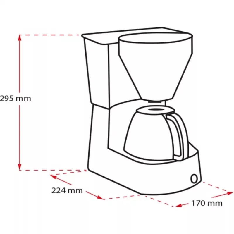 Easy, máquina de café de filtro preta