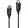 Cabo HDMI híbrido de fibra ótica Lindy 15m 8K60, 15 m, HDMI tipo A (standard), HDMI tipo A (standard), 48 Gbit/s, preto