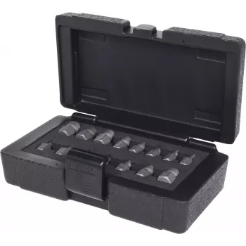 Conjunto extrator de parafusos e pernos ks tools 15 peças modelo 150.1385 — extrator espiral para fixações danificadas