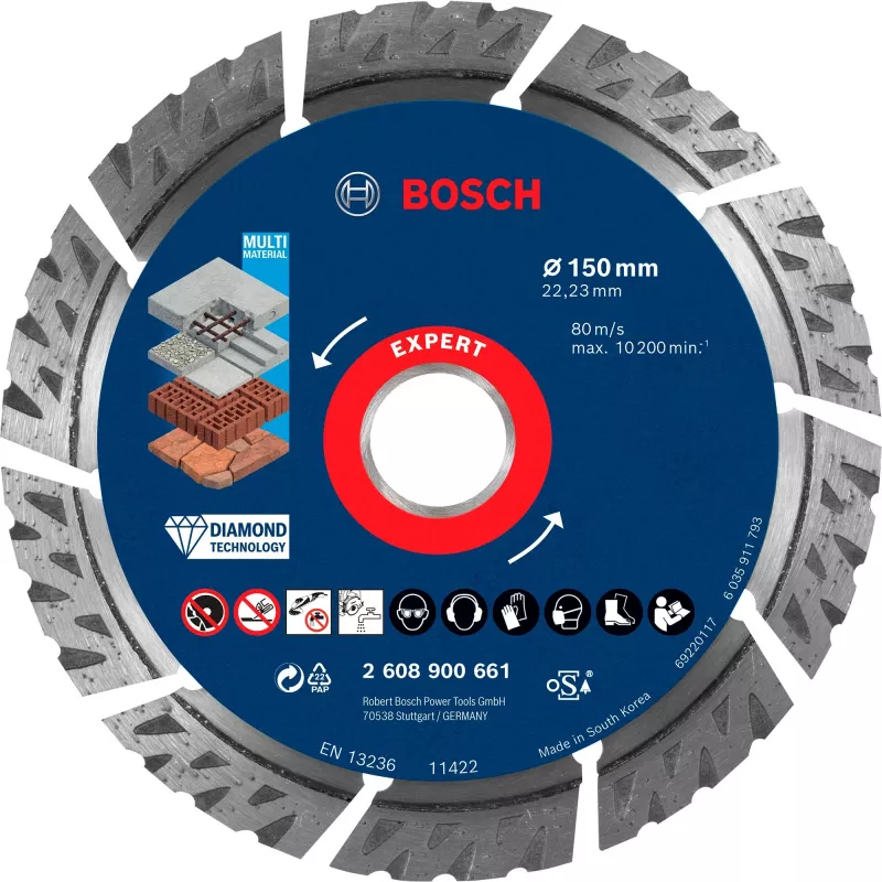 Bosch Expert MultiMaterial disco de corte diamantado, 150 mm, 2608900661