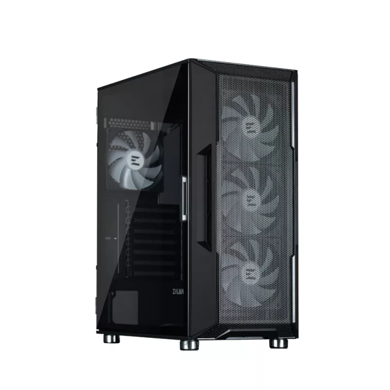 Caixa de computador Zalman I3 NEO ARGB preta Midi Tower