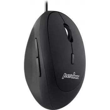 Perixx PERIMICE-519, rato ergonómico pequeno, para destros, USB com fio, preto