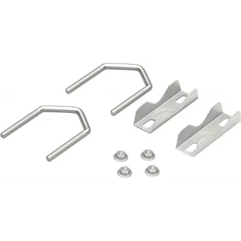 Goobay 60504 braçadeiras dentadas com estribos em U para tubos até 60 mm, conjunto de 2