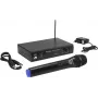 Sistema de microfone sem fios Omnitronic VHF-101 — recetor/transmissor VHF de um canal a 201,60 MHz