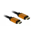 DeLOCK - cabo HDMI - HDMI (M) para HDMI (M) - 50 cm - isolamento triplo - preto, dourado - suporte 8K