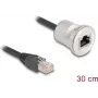 Cabo de rede DeLOCK 88187 0,3 m Cat5e S/UTP RJ-45 preto prateado