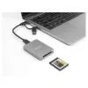 Leitor de cartões DeLOCK USB Type-C CFexpress XQD alumínio cinzento 10000 Mbit/s