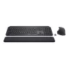 Logitech MX Keys Combo for Business - conjunto teclado e rato - retroiluminado - sem fios - Bluetooth LE - QWERTY - GB - grafite