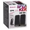 Altifalantes DEFENDER SPK-225 com fios 2.0, 4 W RMS, USB/DC 5 V, 3,5 mm, preto