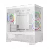 Caixa PC Midi Tower DeepCool CG380 3F WH — branco, 235×437×451 mm, suporta 2,5 polegadas/3,5 polegadas, fonte de alimentação em baixo, 3x ventoinhas 120 mm pré-instaladas