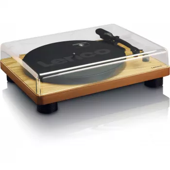 Gira-discos Lenco LS-50 com altifalante madeira