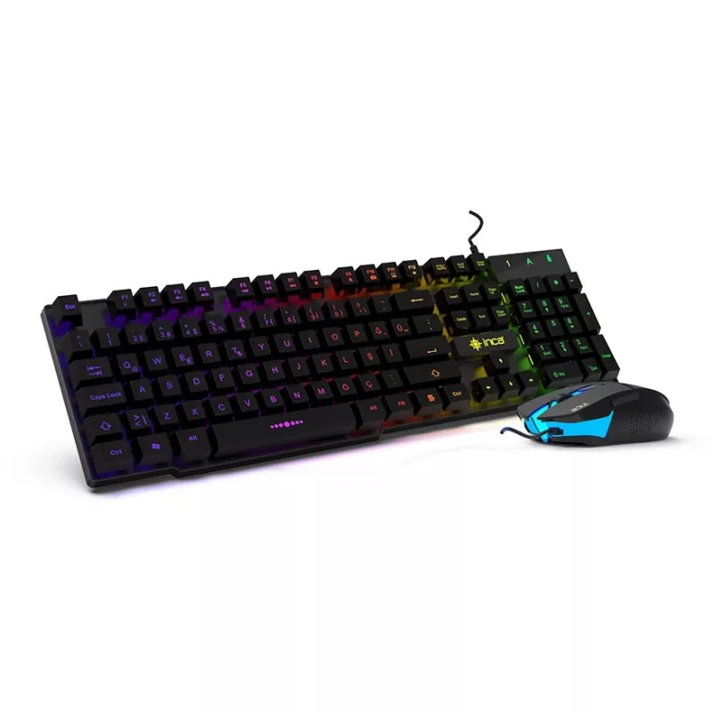 Cian Technology GmbH Cian INCA RAINBOW EFFECT MECHANICAL FEEL GAMING teclado e rato SET