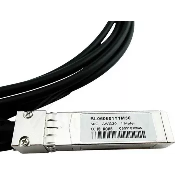 BlueOptics BL060601Y3M30-BL SFP56 50GBASE-CR Cabo Direct Attach, 3 m, preto