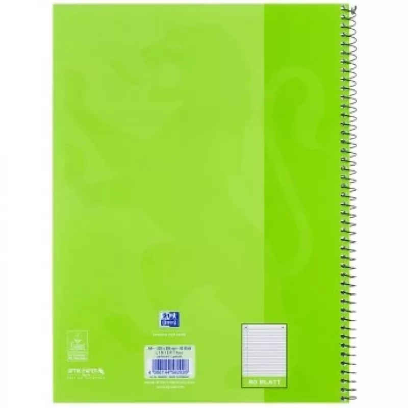 Caderno Oxford 100050357 A4 80 folhas verde