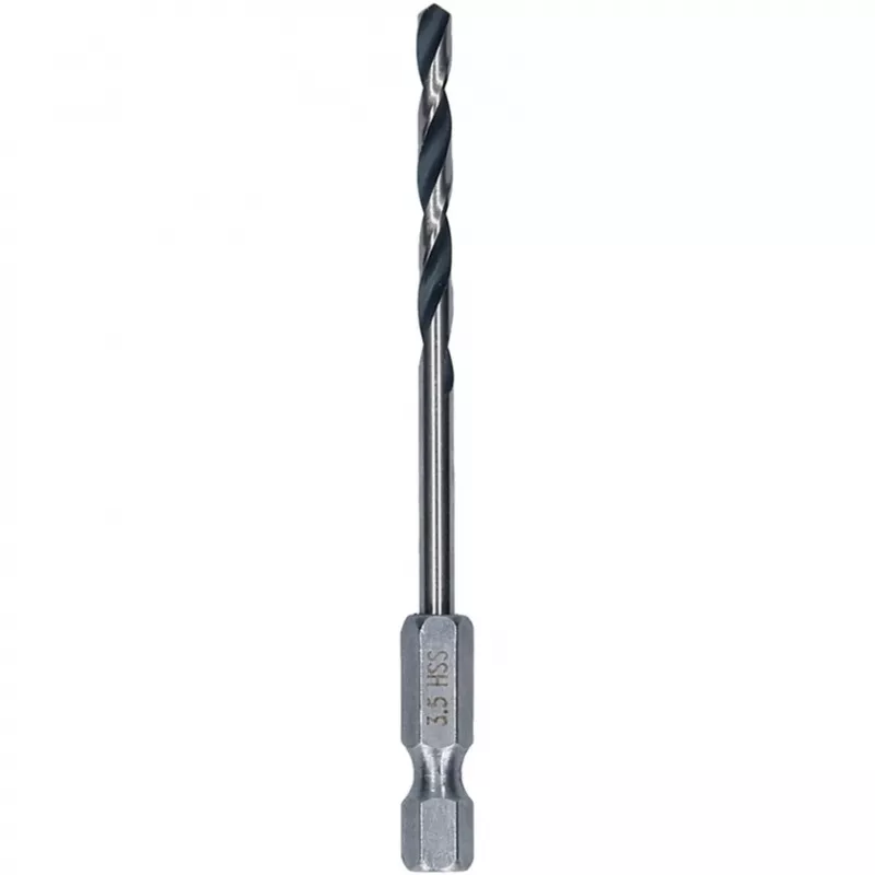 Broca para metal HSS PointTeQ 10 peças 3,5 mm encaixe sextavado comprimento 79 mm