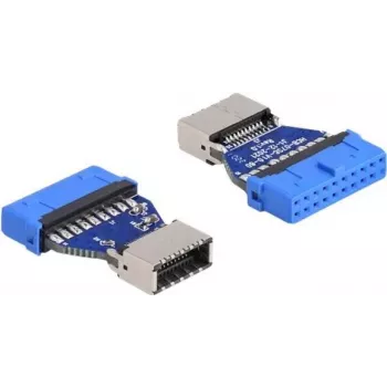 Adaptador USB DeLOCK conector fêmea de barra de pinos para conector fêmea interno Type-E Key A 20 pinos