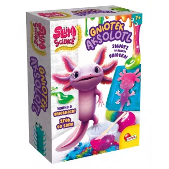 Squeezer de mão Liscianigiochi Slumi Science Axolotl modelo 304-PL110322 para brincadeira educativa