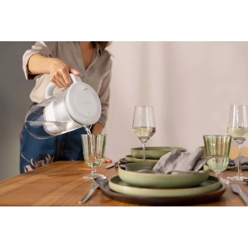 Brita Glass+1 Maxtra Pro Pure Performance jarro filtrante de vidro, 2,5 l totais / 1,5 l filtrados, adequado para máquina de lavar loiça, cinzento