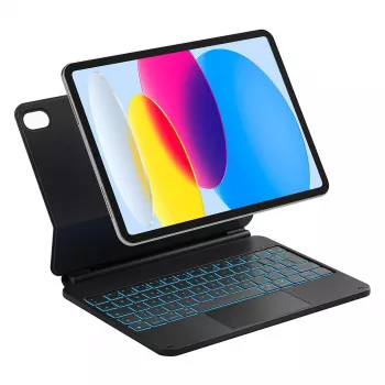 Capa folio com teclado Bluetooth Inateck KB09119-10 para Apple iPad 11 polegadas (27,9 cm) – compatível com 11.ª geração A16 2025 e 10,9 polegadas 10.ª geração 2022