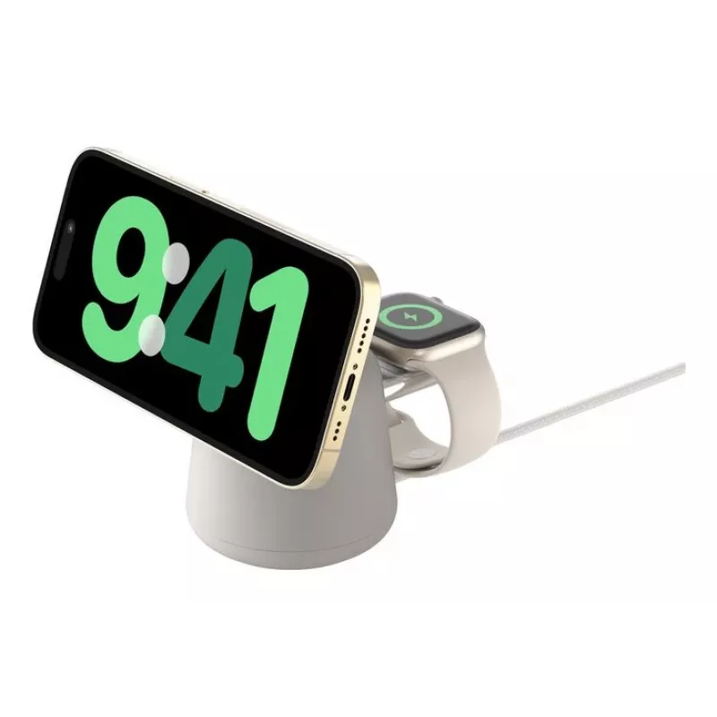 Carregador magnético Qi2 15W Belkin WIZ027VFH37 para iPhone e Apple Watch