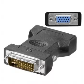 Adaptador Microconnect MONAJ DVI-I 24+5Pin HD15 preto