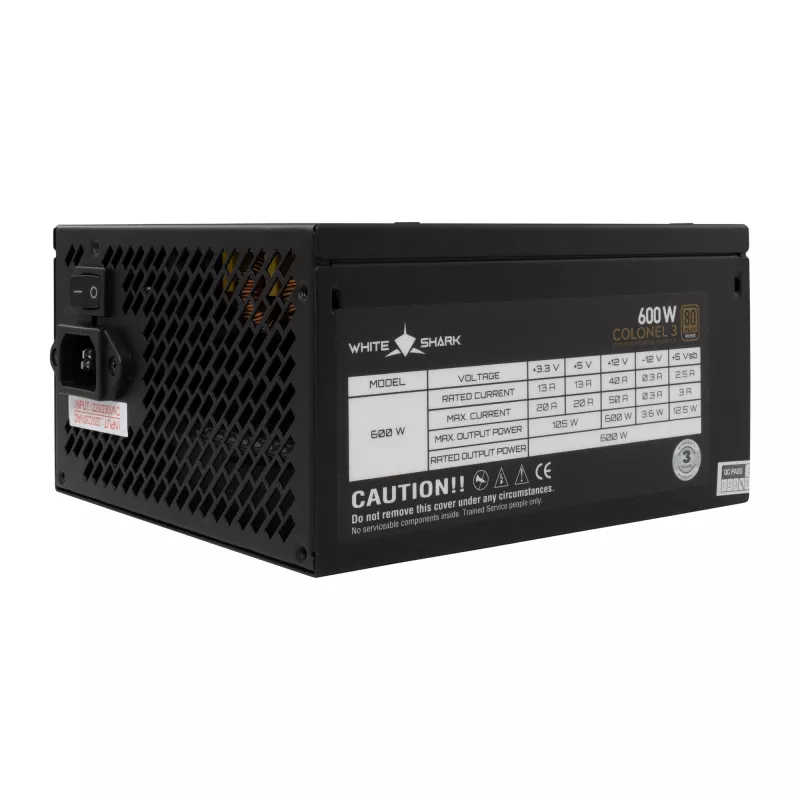 Fonte de alimentação White Shark GPSU-B600S Colonel-3 600W