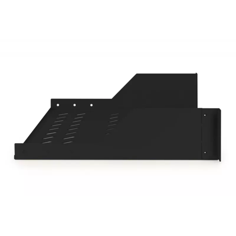 Digitus | Prateleira 2U para racks | DN-19 TRAY-2-SW | preto | Perfeita para armazenar componentes não adequados para 483 mm (19