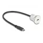 Cabo USB DeLOCK 88183 0,3 m USB-C preto prateado