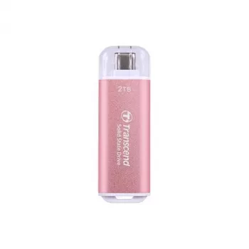 Disco SSD Transcend 512 GB externo USB Type-C ESD300 rosa