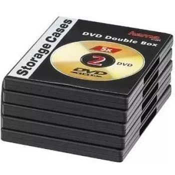 Hama 00051294 Caixa para disco ótico caixa para DVD 2 discos preto