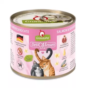Comida húmida para gatos Fox4Pets DeliCATessen salmão e marisco 200 g lata