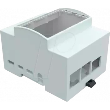 JOY-IT RPI CASE DIN4 - caixa para Raspberry Pi 4, calha DIN, cinzento/transparente (RB-CASEP4+07)
