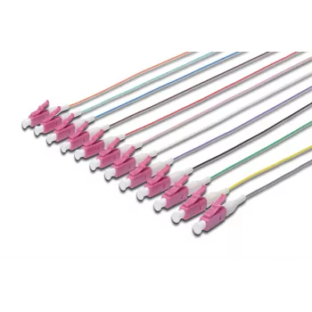 Pigtails de fibra ótica Digitus LC OM4 50/125 µ simplex 2m