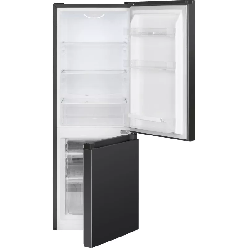 Frigorífico independente BOMANN KG 320.2, 165 l volume total (compartimento de refrigeração 122 l, compartimento de congelação 43 l), preto, classe energética E, 143 cm