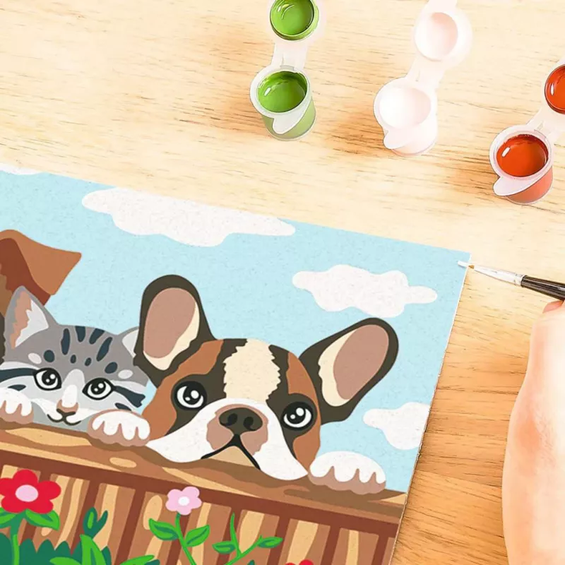 Conjunto de pintura Ravensburger CreArt – Cães e gatos (conjunto de pintar por números)