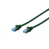 Cabo de rede Digitus CAT 5e SF/UTP RJ-45 0,5 m verde