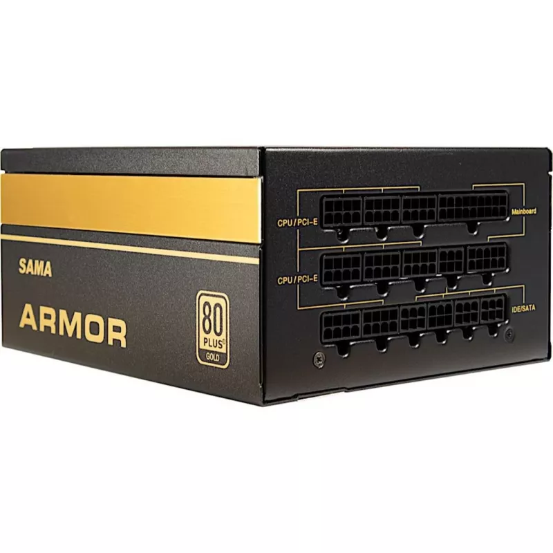 Fonte de alimentação para PC SAMA FTX-850-B ARMOR 850W, preta, 4x PCIe, gestão de cabos, 850 Watt
