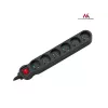 Extensão elétrica Maclean MCE187 3m 6 tomadas AC interior preto