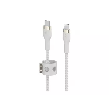 Belkin BOOST CHARGE - Cabo Lightning - USB-C macho de 24 pinos para Lightning macho - 2 m - branco - para Apple iPad/iPhone/iPod (Lightning)