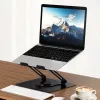 Suporte para portátil MEDIA-TECH MT2662 – altura ajustável, dobrável em alumínio para portáteis de 10–17