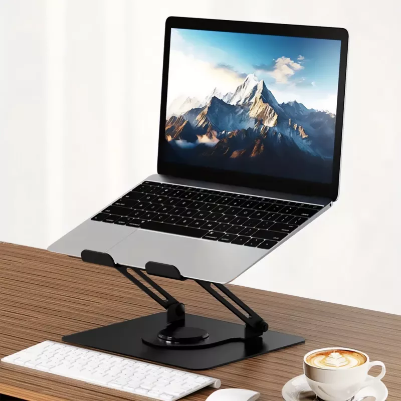 Suporte para portátil MEDIA-TECH MT2662 – altura ajustável, dobrável em alumínio para portáteis de 10–17