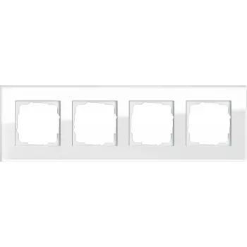 GIRA Moldura 4 módulos Esprit, Standard 55 branco 021412