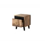 Cama Meble NORD mesa de cabeceira, conjunto de 2 unidades, 40×38×45 cm, carvalho Wotan/antracite