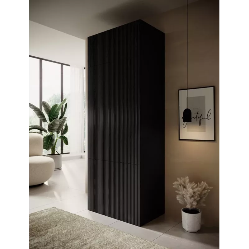 Roupeiro cama meble PAFOS 2D BASE 90×55,5×45 cm Preto mate, estrutura com 2 portas
